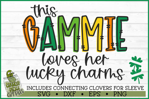 This Gammie Loves Her Lucky Charms on Sleeve SVG File SVG Crunchy Pickle 