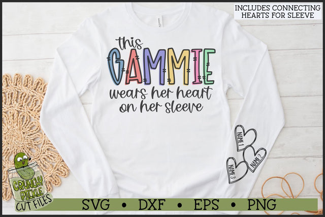 This Gammie Wears Her Heart on Her Sleeve SVG File SVG Crunchy Pickle 