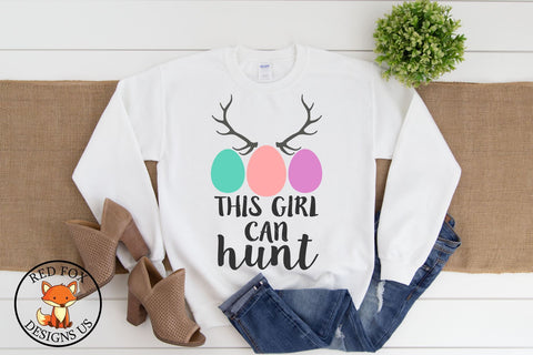 This Girl Can Hunt SVG | Easter Files | SVG PNG DXF Cut File SVG RedFoxDesignsUS 