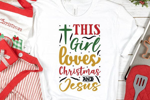 this girl loves christmas and jesus SVG Angelina750 