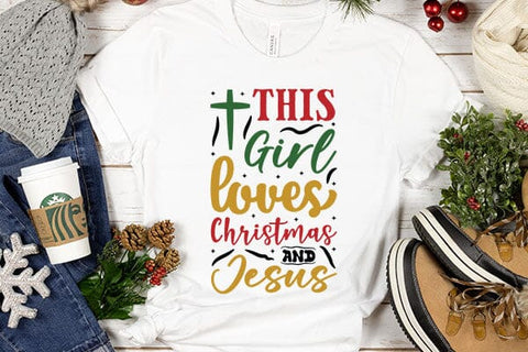 this girl loves christmas and jesus SVG Angelina750 