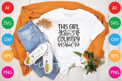 This Girl Loves Country Music SVG CraftlabSvg29 