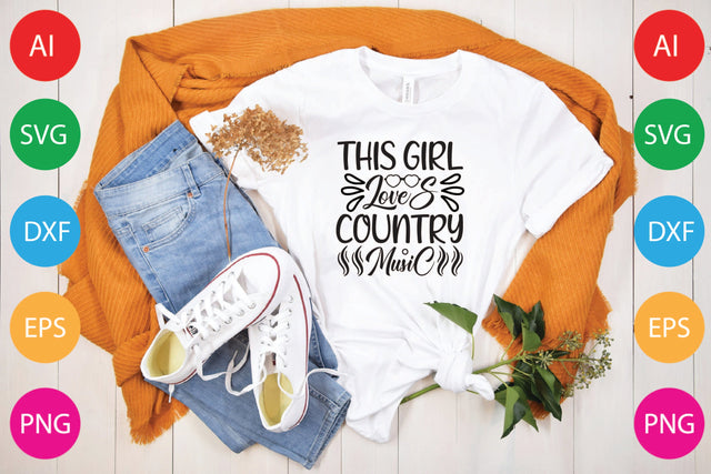 This Girl Loves Country Music SVG CraftlabSvg29 
