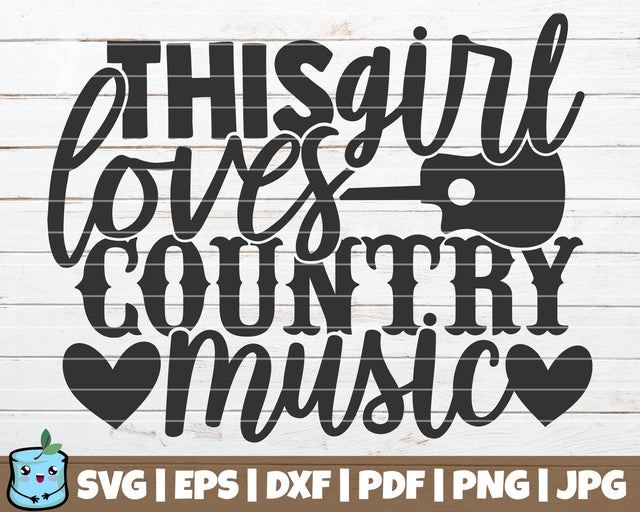 This Girl Loves Country Music SVG MintyMarshmallows 
