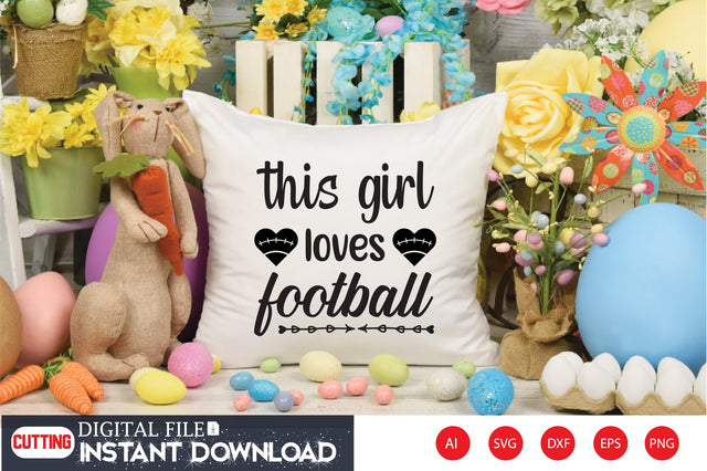 This Girl Loves Football SVG CraftlabSvg29 