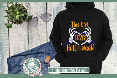 This Girl Loves Halloween Sublimation Sublimation QueenBrat Digital Designs 