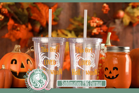 This Girl Loves Halloween Sublimation Sublimation QueenBrat Digital Designs 