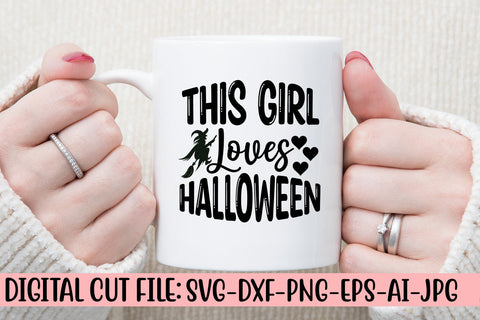 This Girl Loves Halloween SVG Design SVG Syaman 