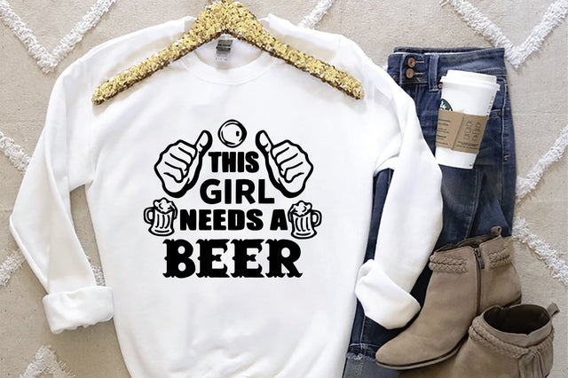 This Girl Needs A Beer SVG SVG Creativeart88 