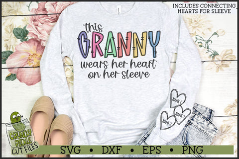 This Granny Wears Her Heart on Her Sleeve SVG File SVG Crunchy Pickle 