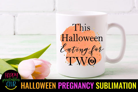 This Halloween Eating -Halloween Pregnancy Sublimation PNG Sublimation Happy Printables Club 