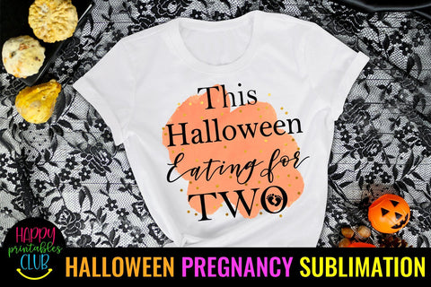 This Halloween Eating -Halloween Pregnancy Sublimation PNG Sublimation Happy Printables Club 
