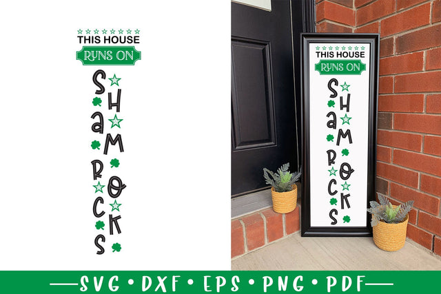 This House Runs On Shamrocks, St Patrick's Day SVG, Sign SVG SVG CraftLabSVG 