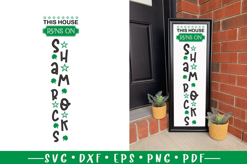 This House Runs On Shamrocks, St Patrick's Day SVG, Sign SVG SVG CraftLabSVG 
