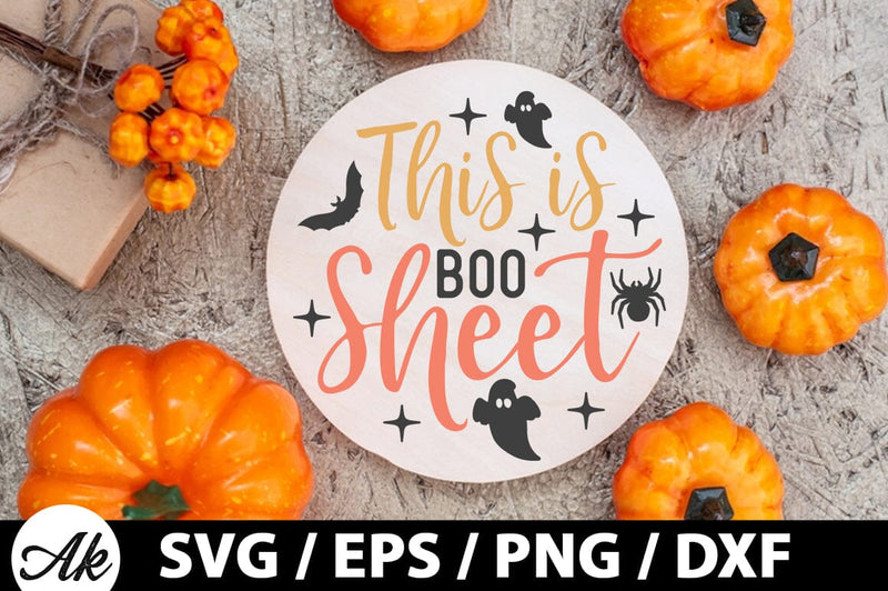 This is boo sheet Round Sign SVG - So Fontsy