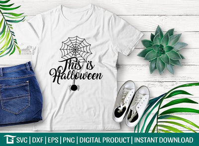 This Is Halloween Svg Cut File, Teacher Halloween Svg, Spider Svg, Tshirt Design, SVG ETC Craft 