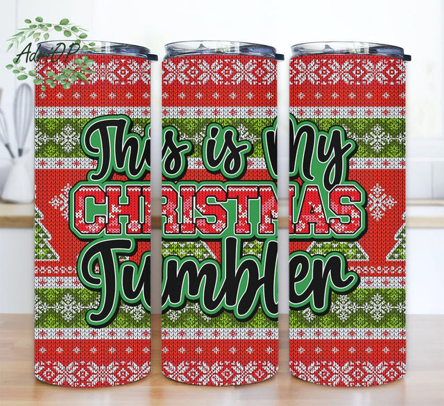 This Is My Christmas 20oz Skinny Tumbler Png, Christmas Tree Tumbler, Xmas Tumbler Png, Christmas Sublimation, Christmas Red Tumbler Sublimation AdriOP 