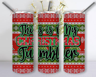 This Is My Christmas Tumbler 20oz Skinny Tumbler Sublimation Designs for Straight/Tapered Tumbler Design, PNG Digital Download Sublimation PixelChick 