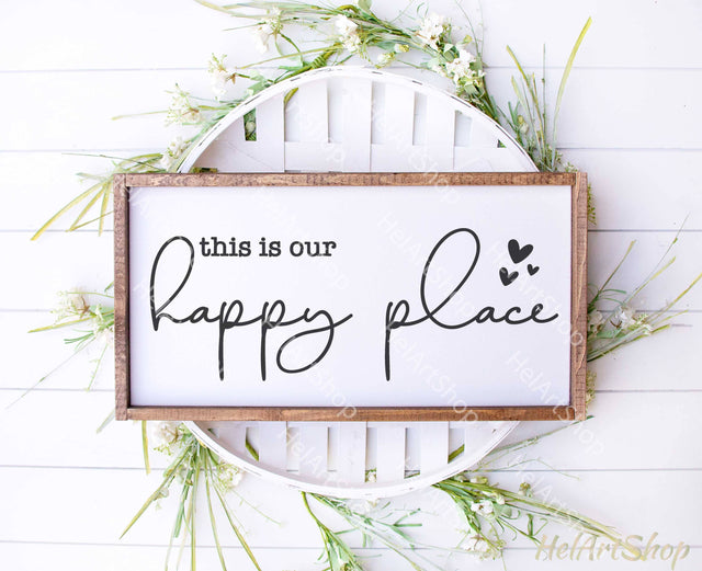 This Is Our Happy Place SVG, Wood Sign SVG SVG _HelArtShop_ 