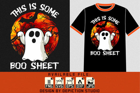 This Is Some Boo Sheet T-Shirt, Halloween Shirt Print Template Sketch DESIGN Depiction Studio 