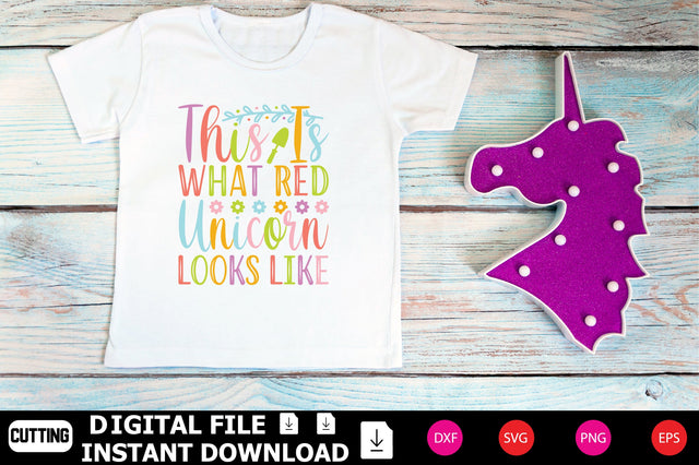 This Is What Red Unicorn Looks Like SVG Shahin alam 
