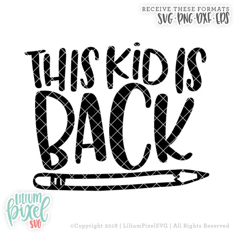 This Kid is Back SVG Lilium Pixel SVG 