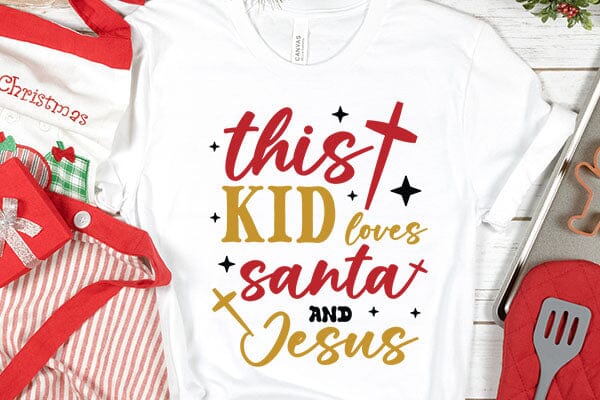 this kid loves santa and jesus SVG Angelina750 