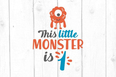 This Little Monster Is 1 Svg SVG cricutfilesmg 