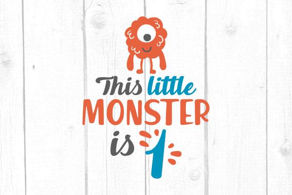 This Little Monster Is 1 Svg SVG cricutfilesmg 