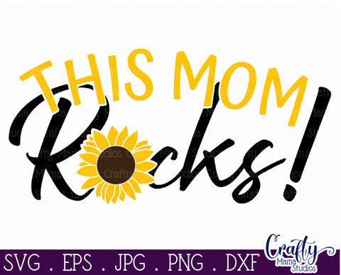This Mom Rocks | This Kid Rolls | Mom And Me Svg Files SVG Crafty Mama Studios 
