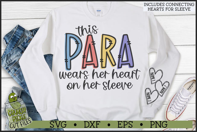 This Para Wears Her Heart on Her Sleeve SVG File SVG Crunchy Pickle 