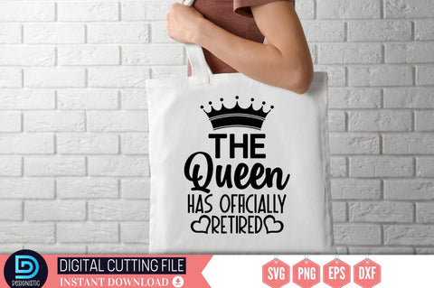 This Queen Is Officially Retired SVG SVG DESIGNISTIC 