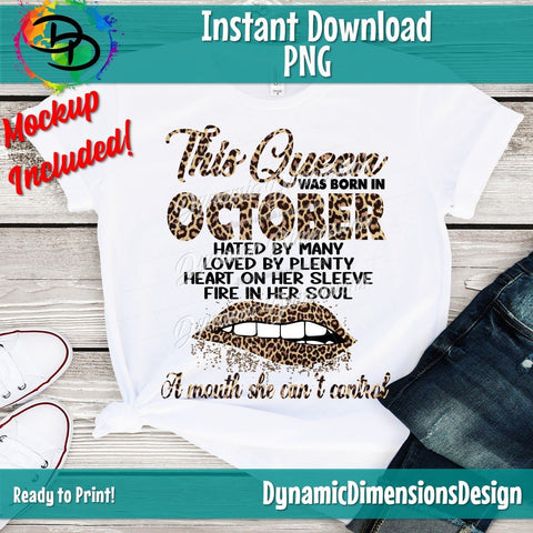This Queen Was born in October SVG DynamicDimensionsDesign 