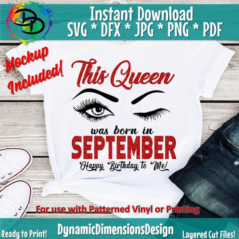 This Queen was bornin September SVG DynamicDimensionsDesign 