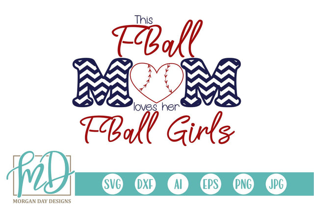 This T Ball Mom Loves Her T Ball Girls SVG Morgan Day Designs 