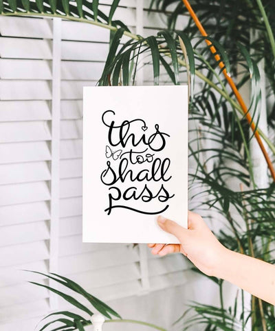 This too shall pass | Motivational cut file SVG TheBlackCatPrints 