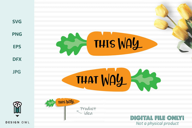 This way and that way carrots SVG Design Owl 