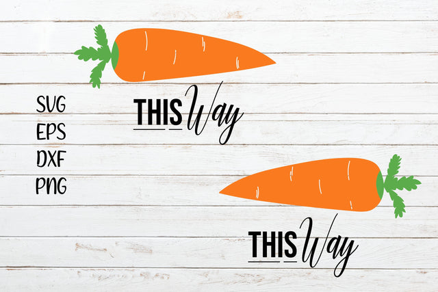 This Way Sign SVG, Carrot SVG, Carrot Sign SVG SVG SmmrDesign 