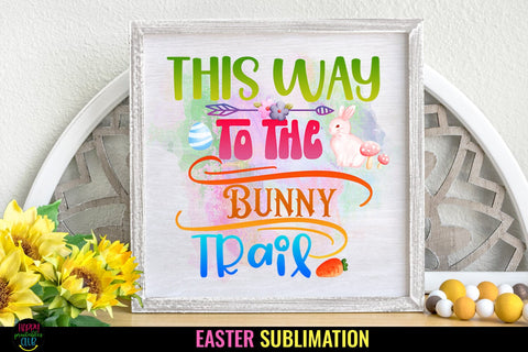 This Way To The Bunny PNG I Easter Sublimation I Easter PNG Sublimation Happy Printables Club 