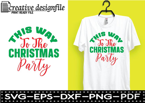 this way to the christmas party SVG farhad farhad 