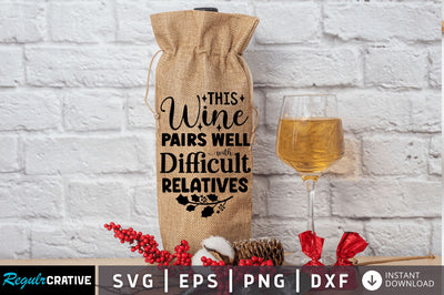 This wine pairs SVG Design SVG Regulrcrative 