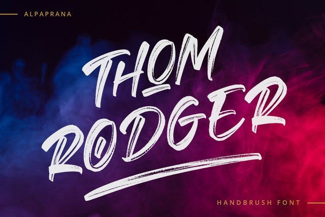 Thom Rodger - Handbrush Font Font Alpaprana Studio 