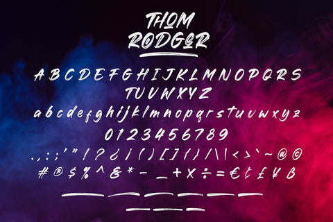 Thom Rodger - Handbrush Font Font Alpaprana Studio 