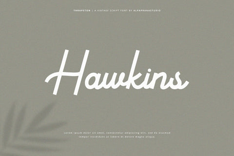 Thrapston - Vintage Script Font Font Alpaprana Studio 