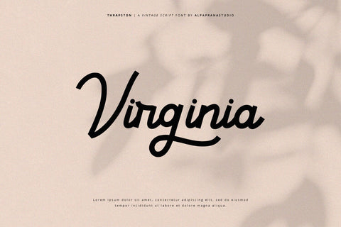 Thrapston - Vintage Script Font Font Alpaprana Studio 