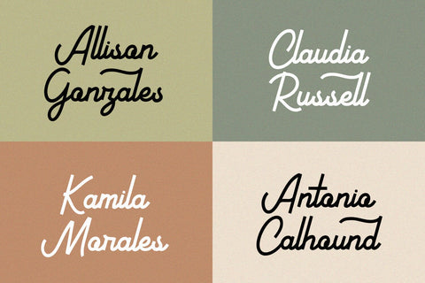 Thrapston - Vintage Script Font Font Alpaprana Studio 