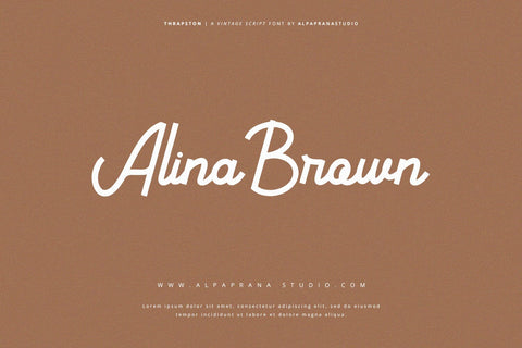 Thrapston - Vintage Script Font Font Alpaprana Studio 