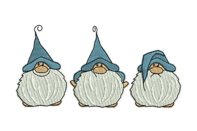 Three Cute Mini Gnomes Embroidery Design. Cozy Small Gnomes Machine Embroidery Design Embroidery/Applique DESIGNS NextEmbroidery 