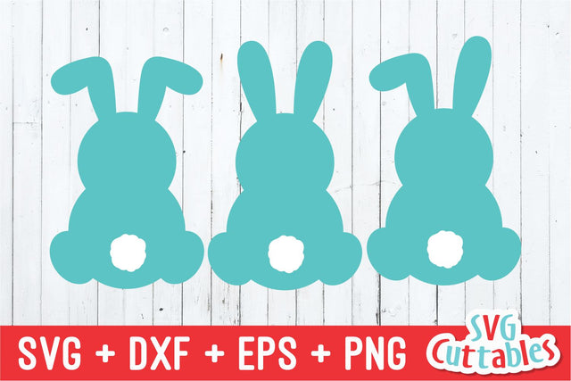 Three Easter Bunnies SVG Svg Cuttables 