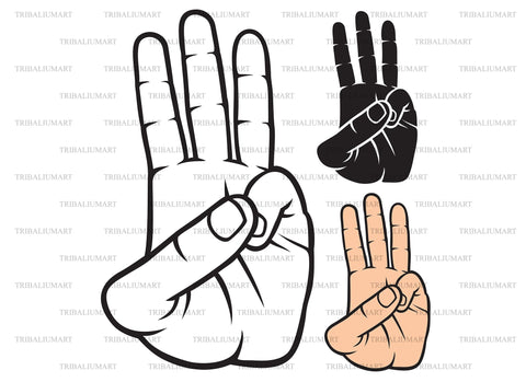 Three fingers salute SVG TribaliumArtSF 